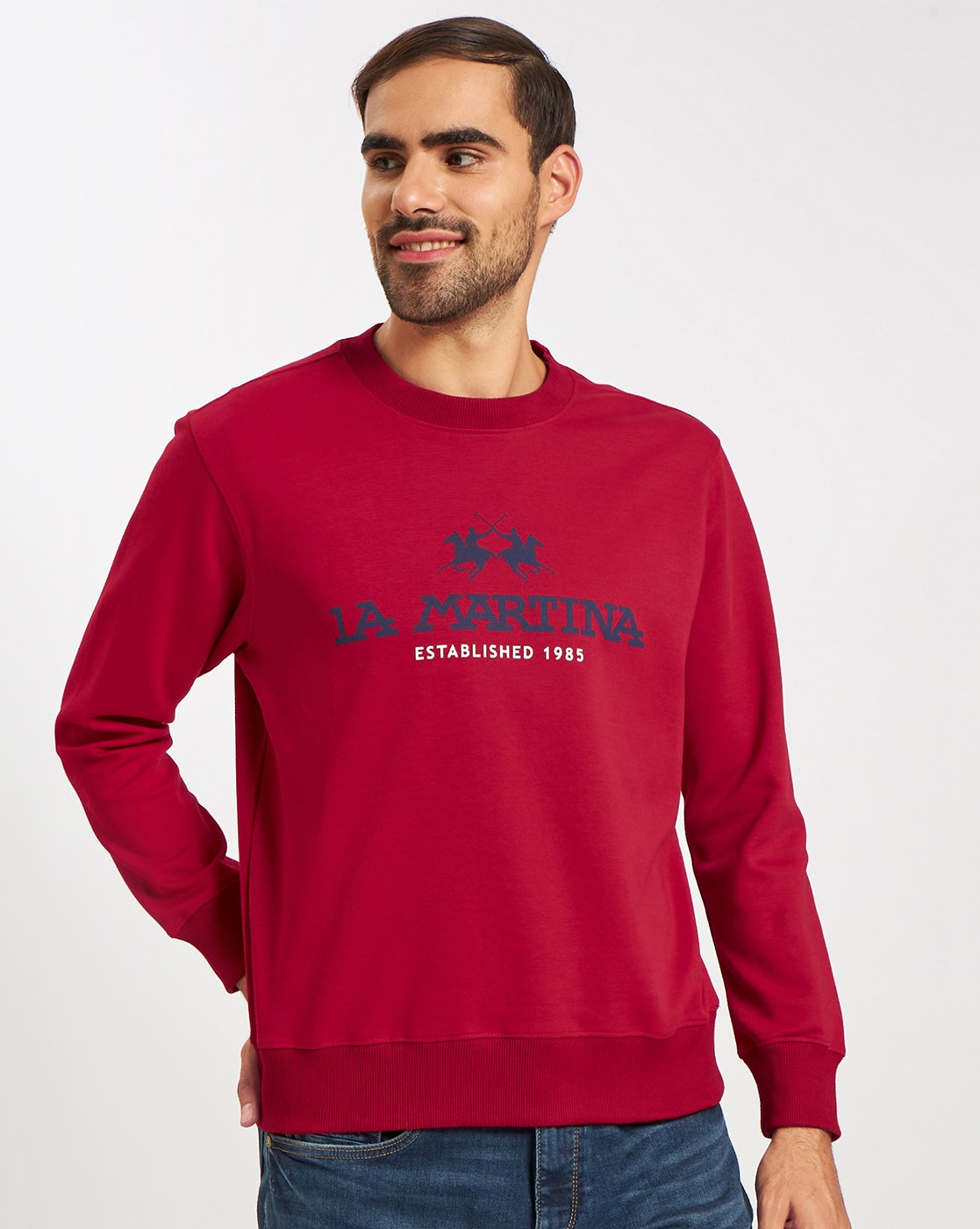 Brand Print Crew-Neck Sweatshirt
