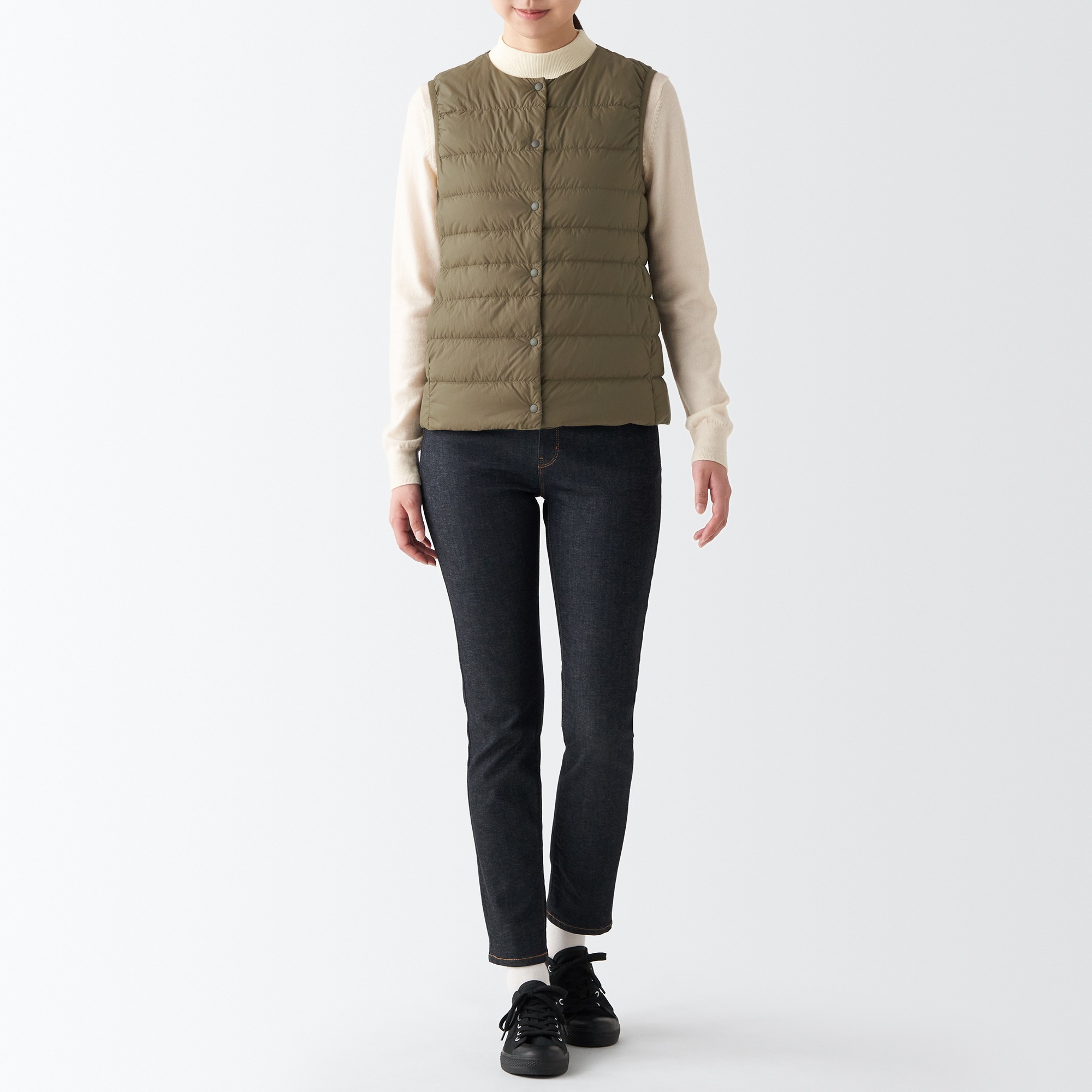 Down vest no collar clearance