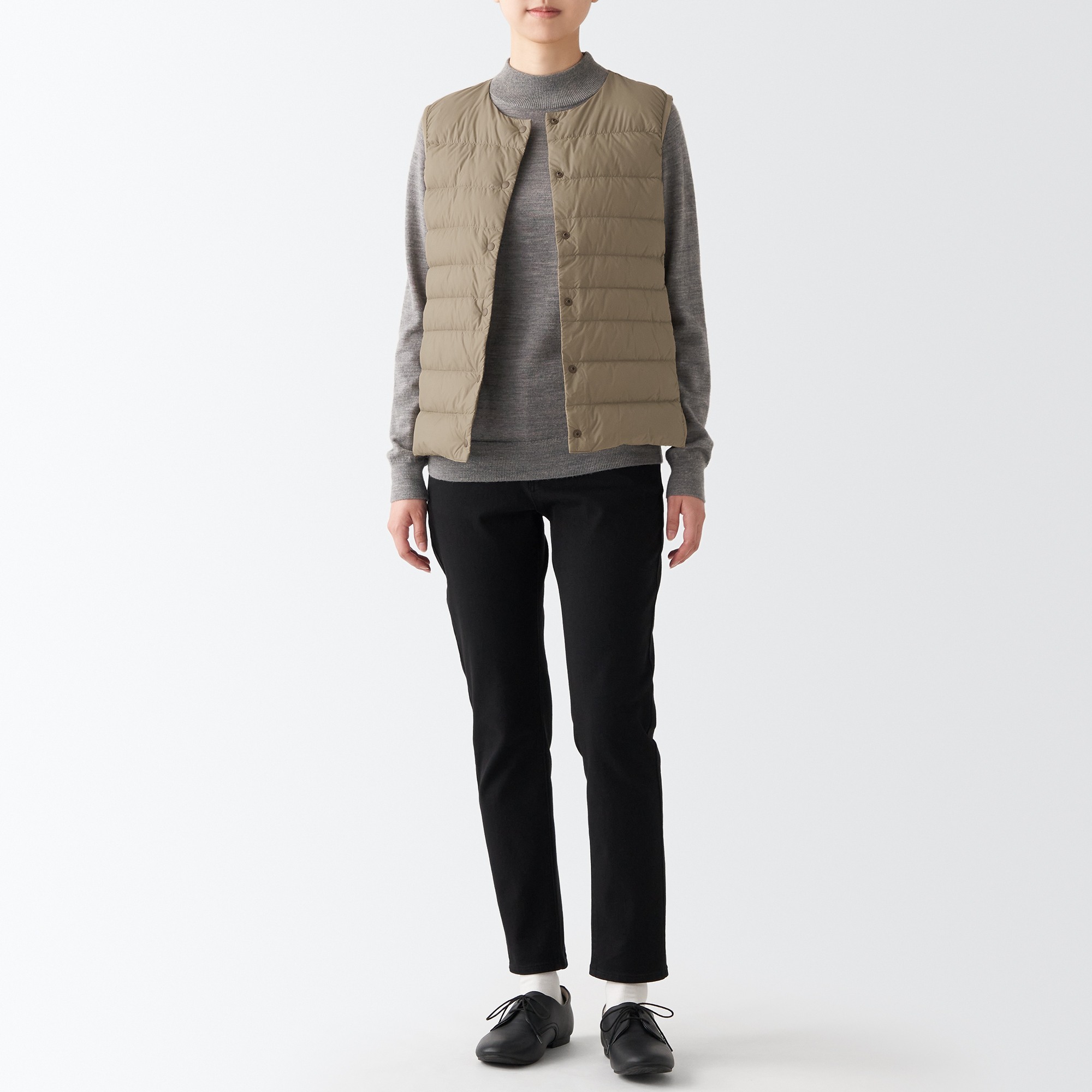No collar down vest clearance