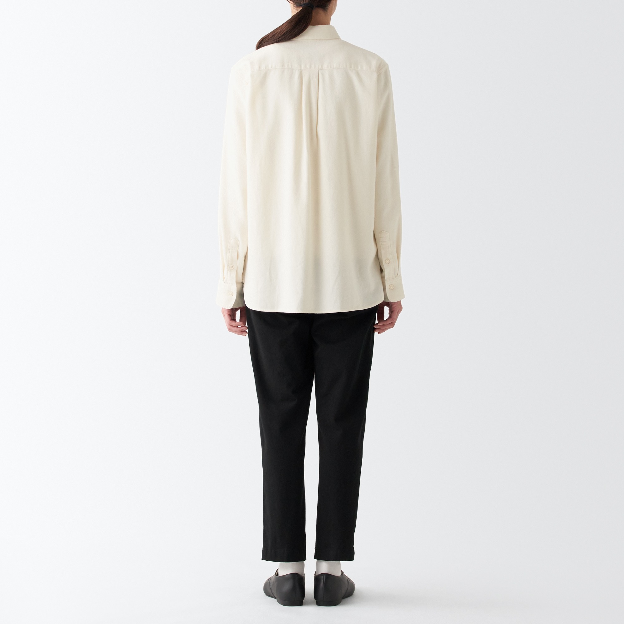 MUJI | Flannel Regular Collar Long sleeves shirt