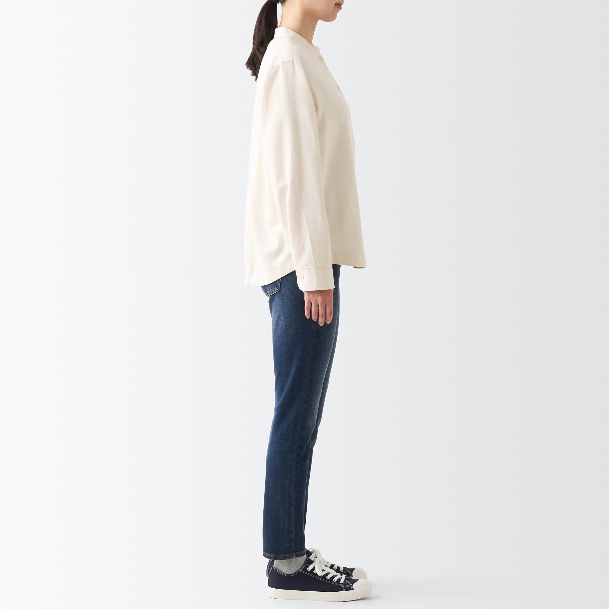 Flannel Stand Collar Long sleeves shirt