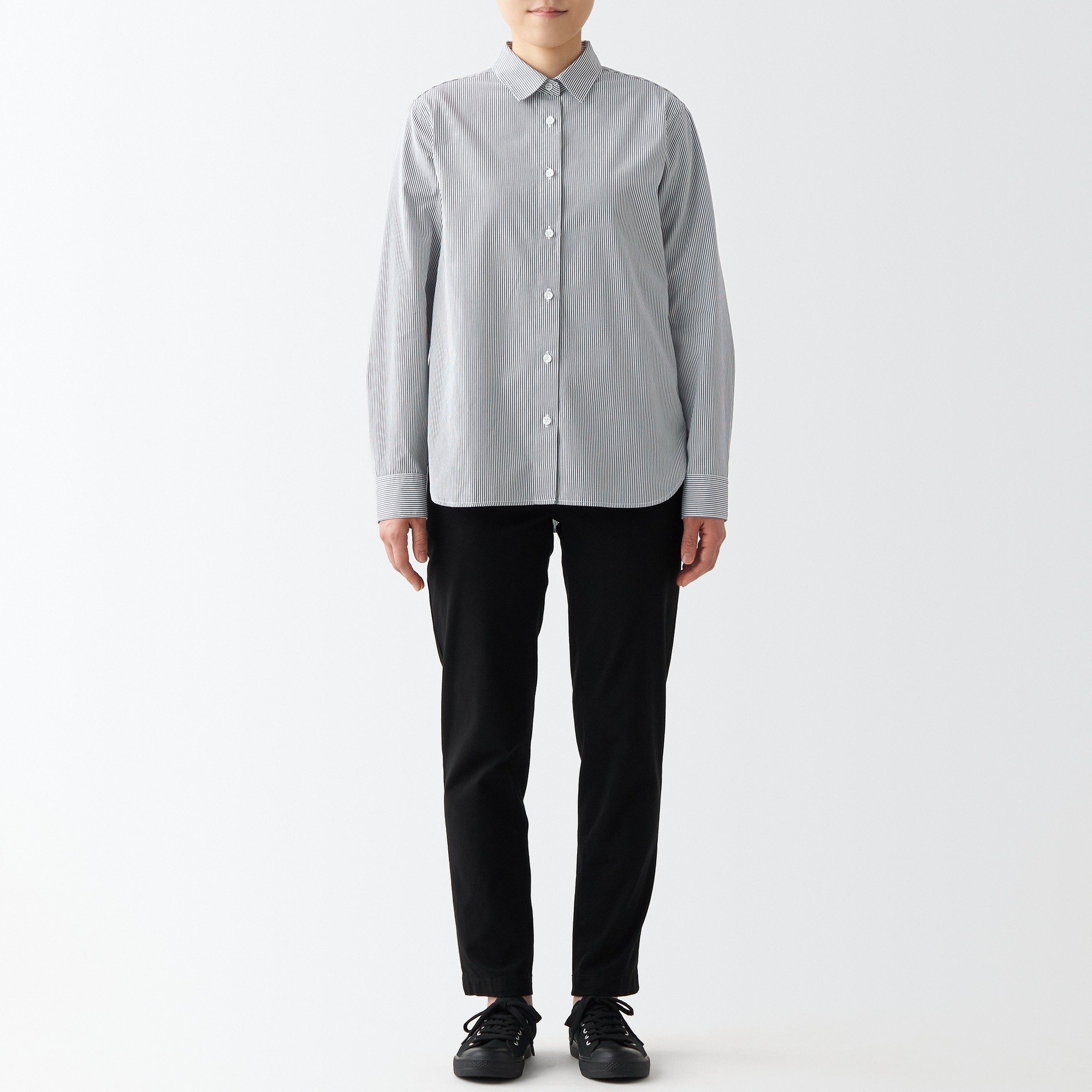 Washed broad Regular Collar shirt