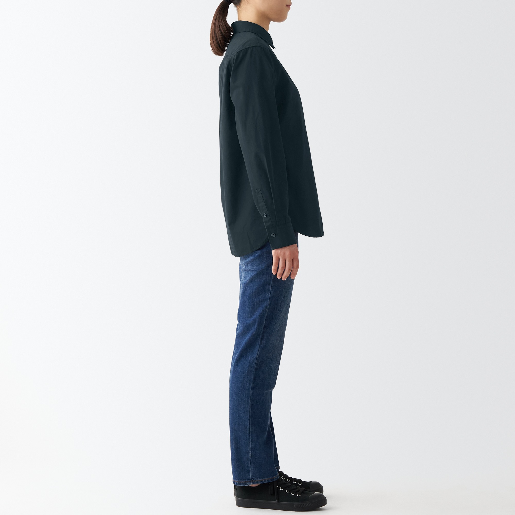 Washed broad Regular Collar shirt