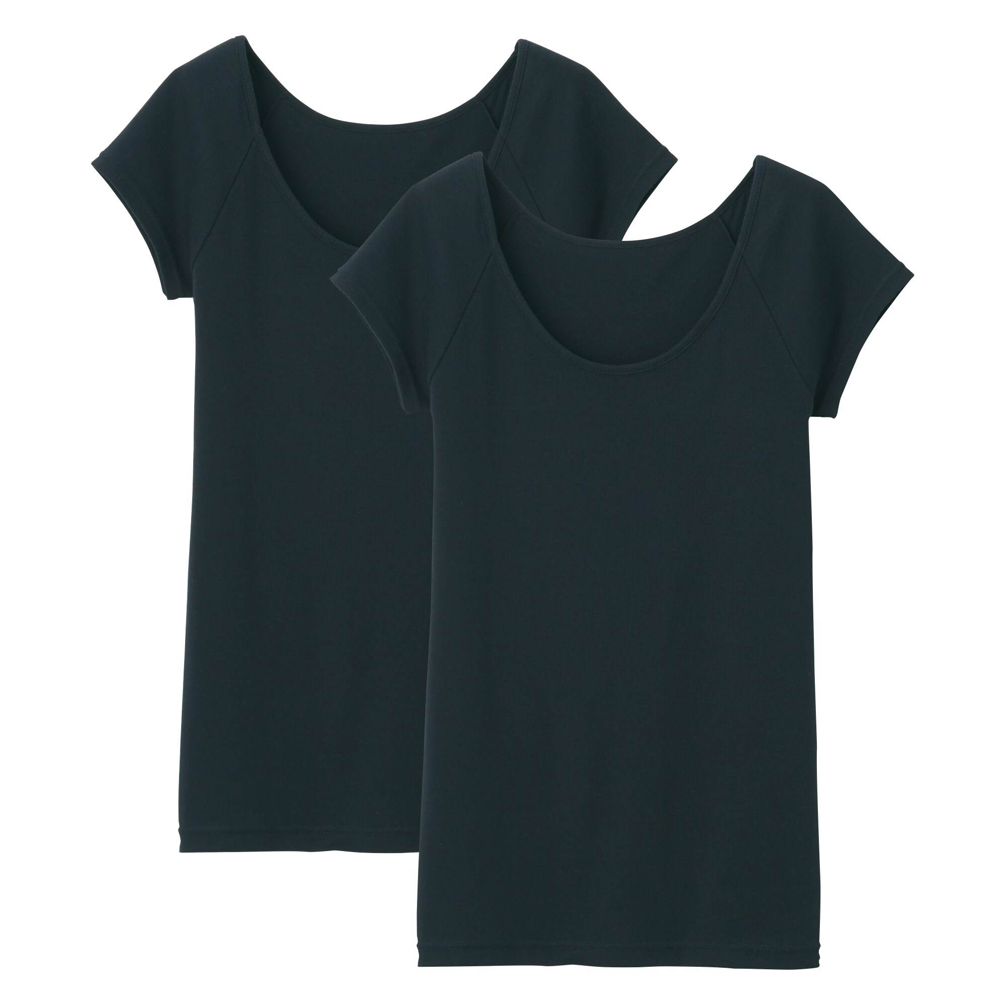Indian cotton ribbed 2 pack French sleeve T