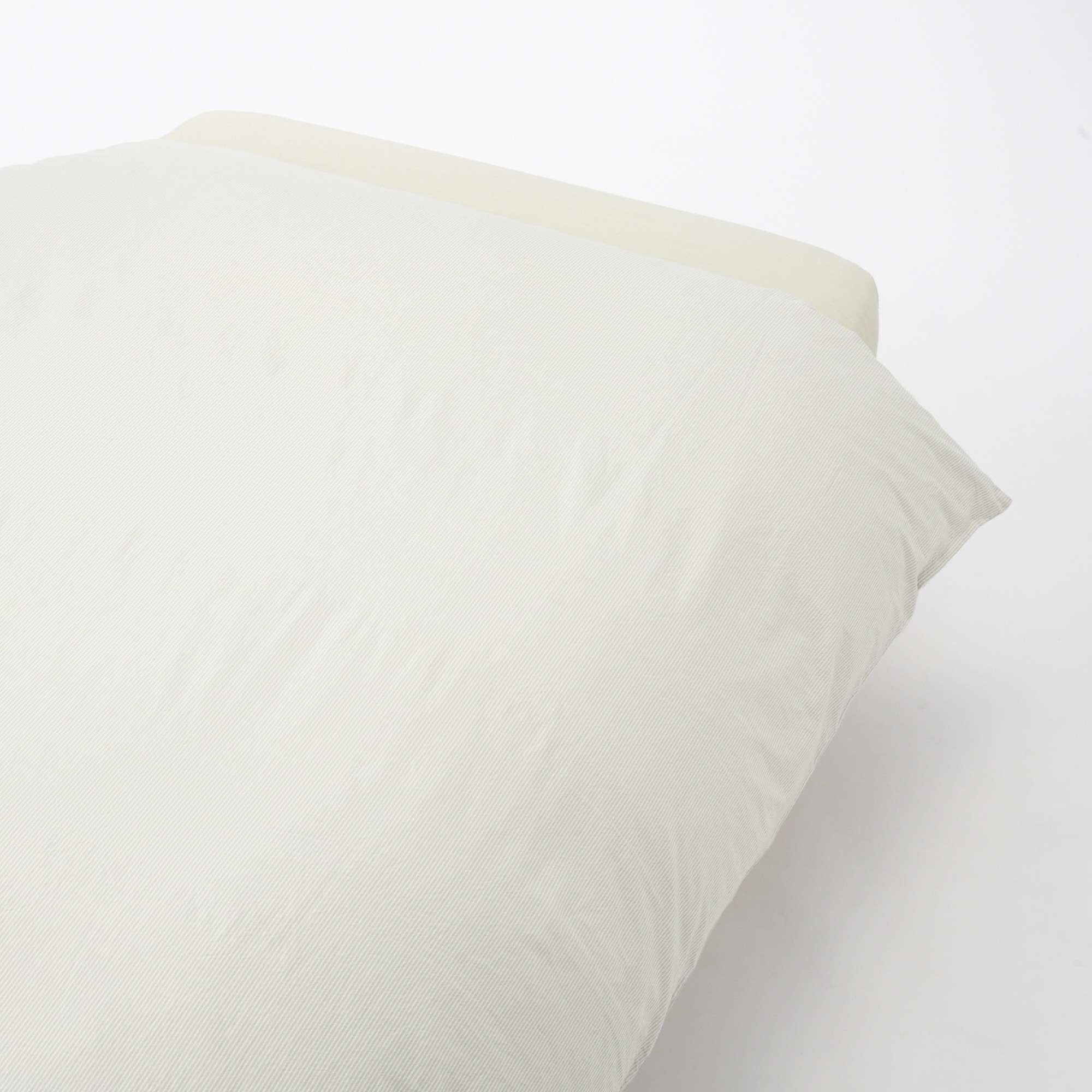 WASHEDCOTTON DUVET COVER S LIGHT BEIGE STRIPE