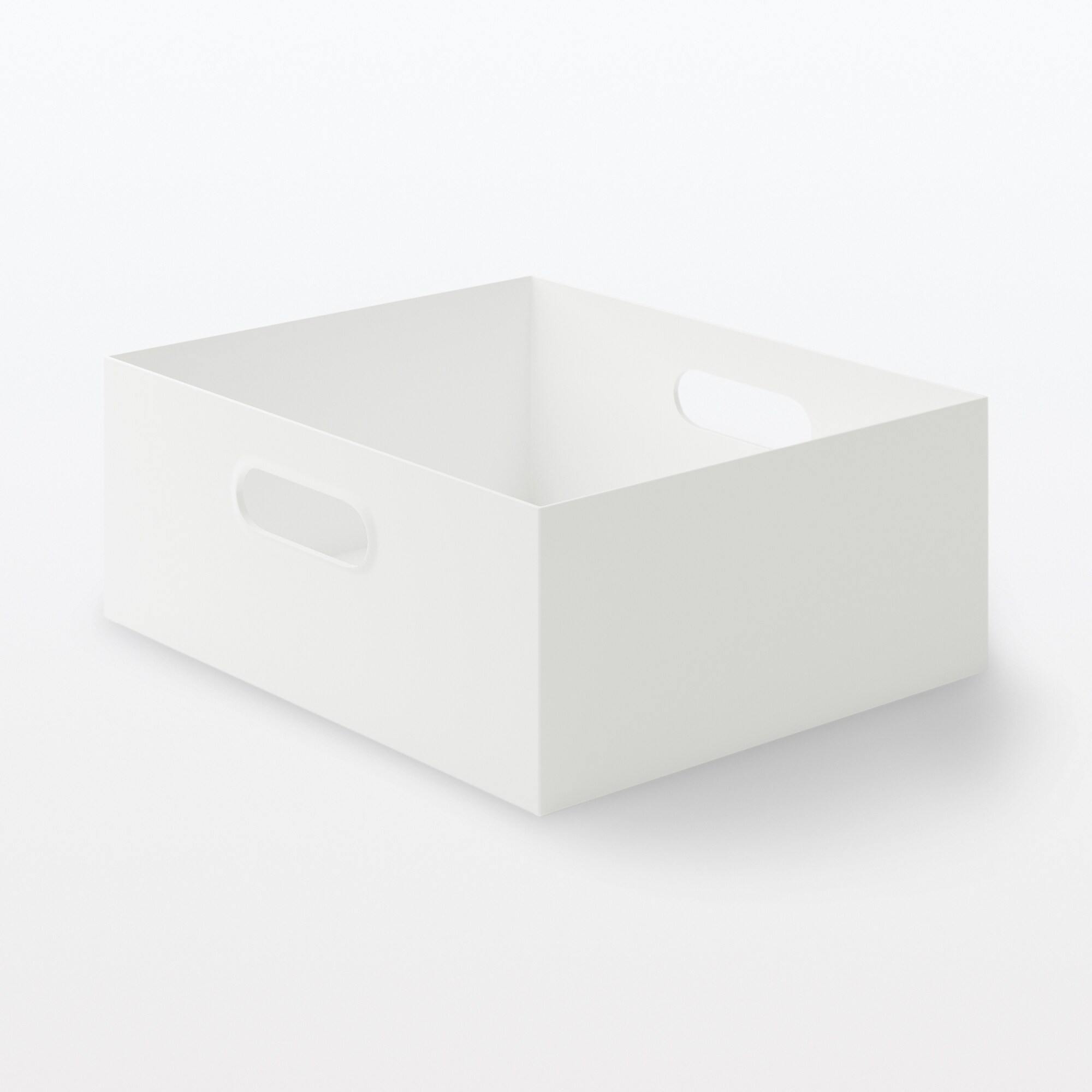 MUJI | Polypropylene file box Standard 1/2 White grey