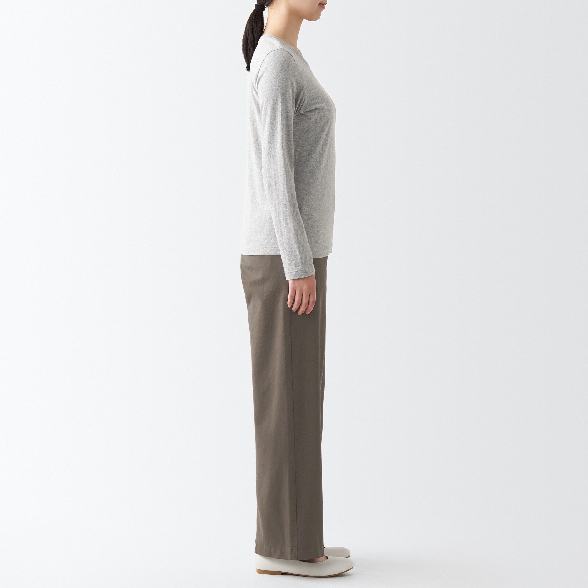4-Way stretch chino Wide pants