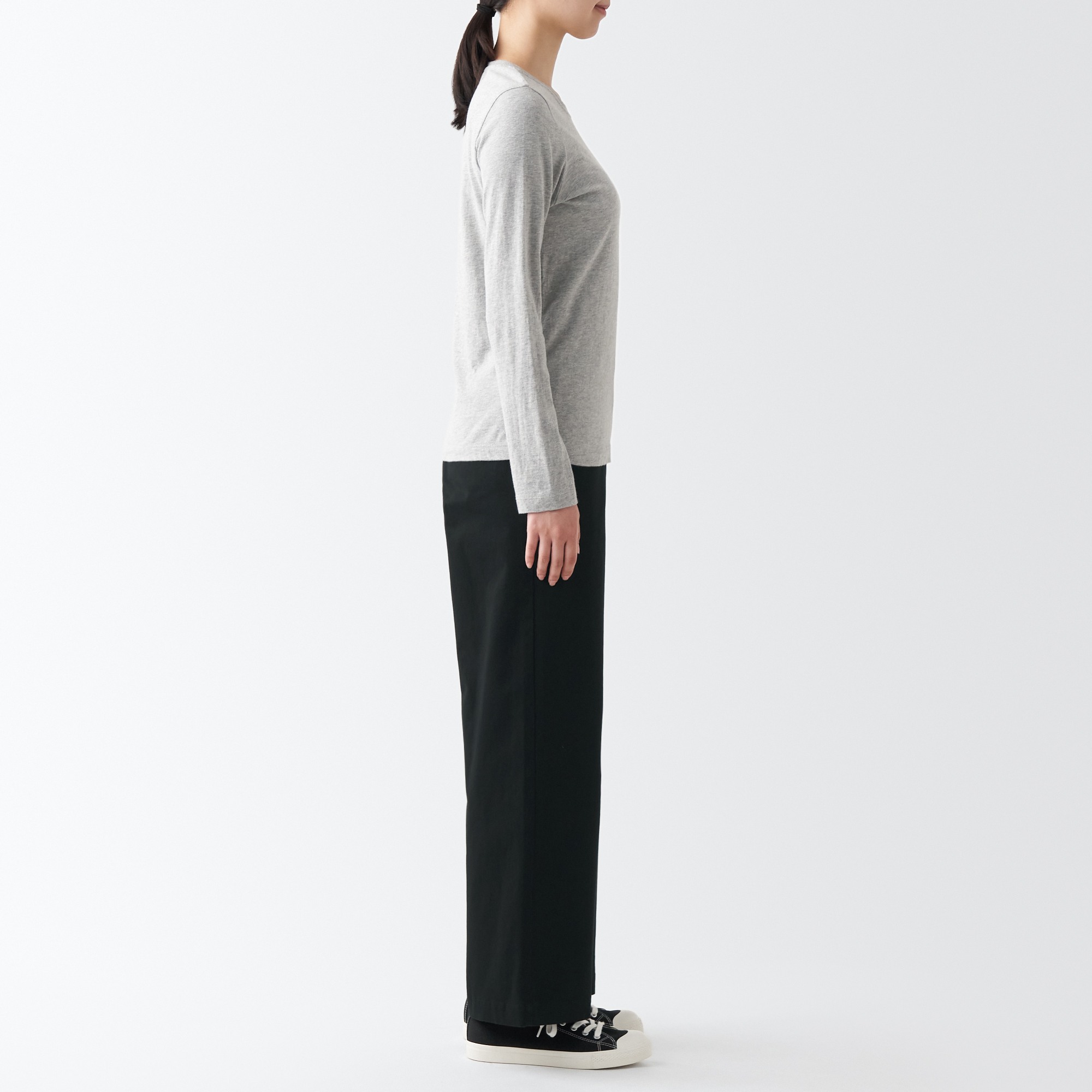 MUJI | 4-Way stretch chino Wide pants