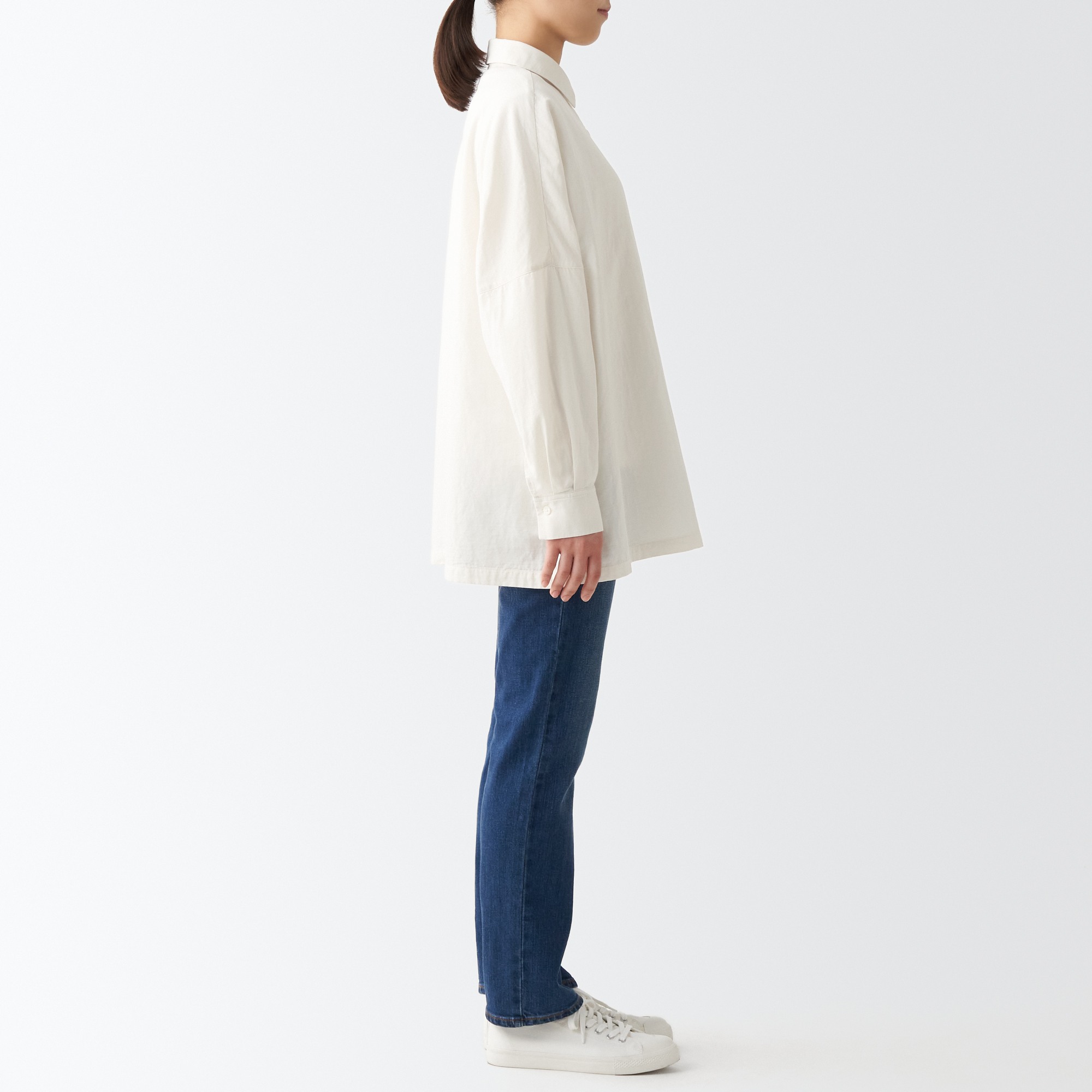 MUJI | Double gauze Long sleeve Tunic
