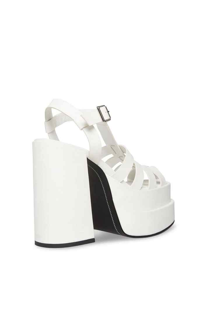 Carlita White Heel Sandals