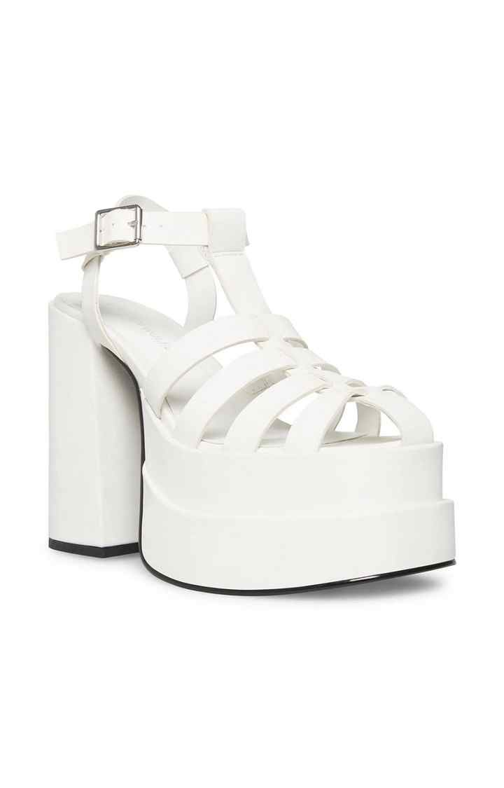 Carlita White Heel Sandals