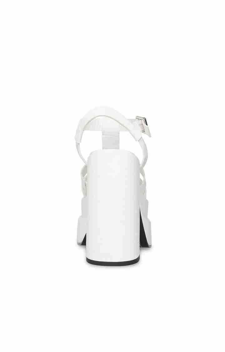 Carlita White Heel Sandals