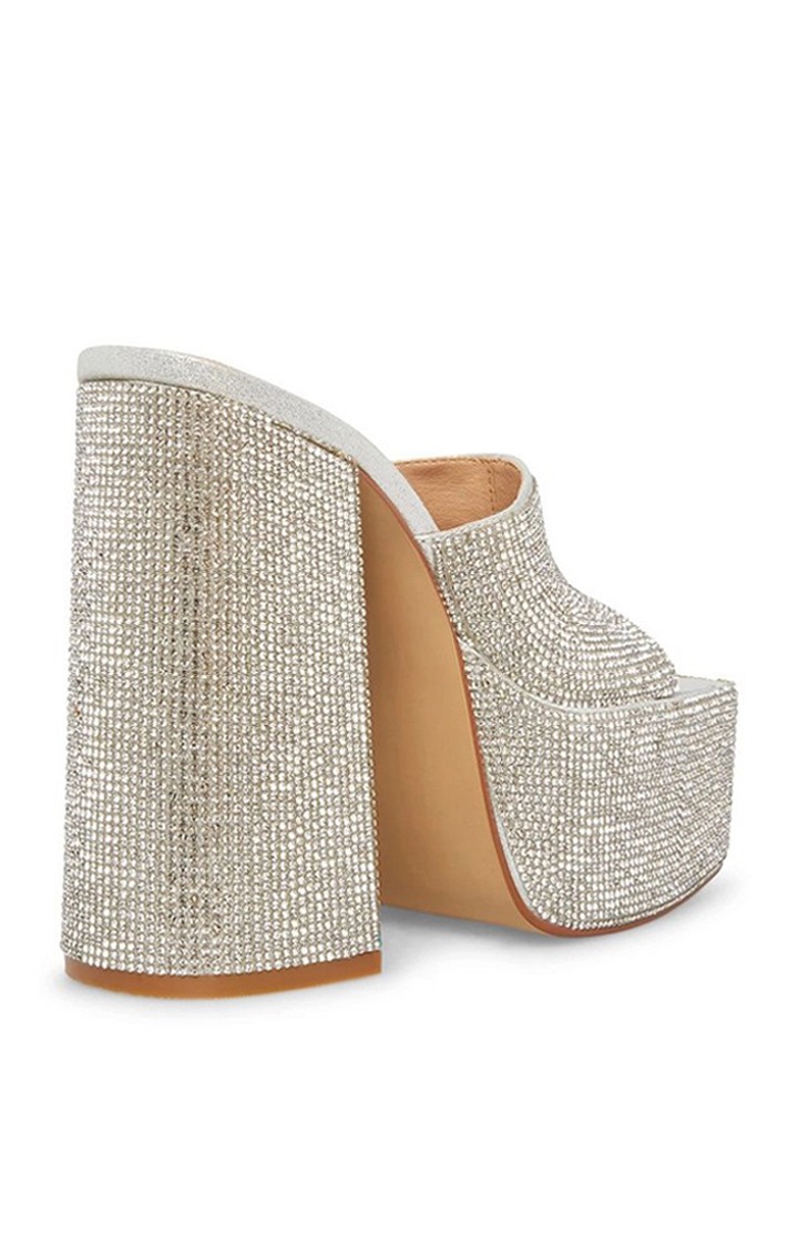 Trixie-R Silver Heel Sandals