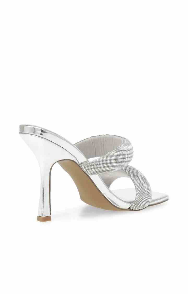 Jetsetter Silver Heel Sandals