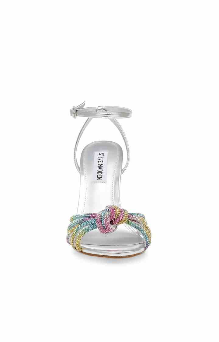 Bedazzle Silver Heel Sandals