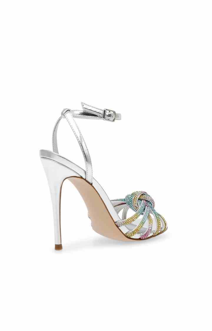 Bedazzle Silver Heel Sandals