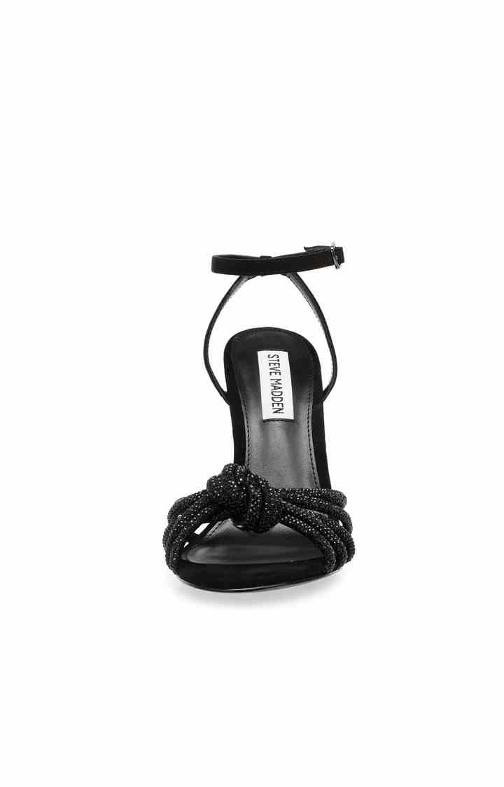 Bedazzle Black Heel Sandals