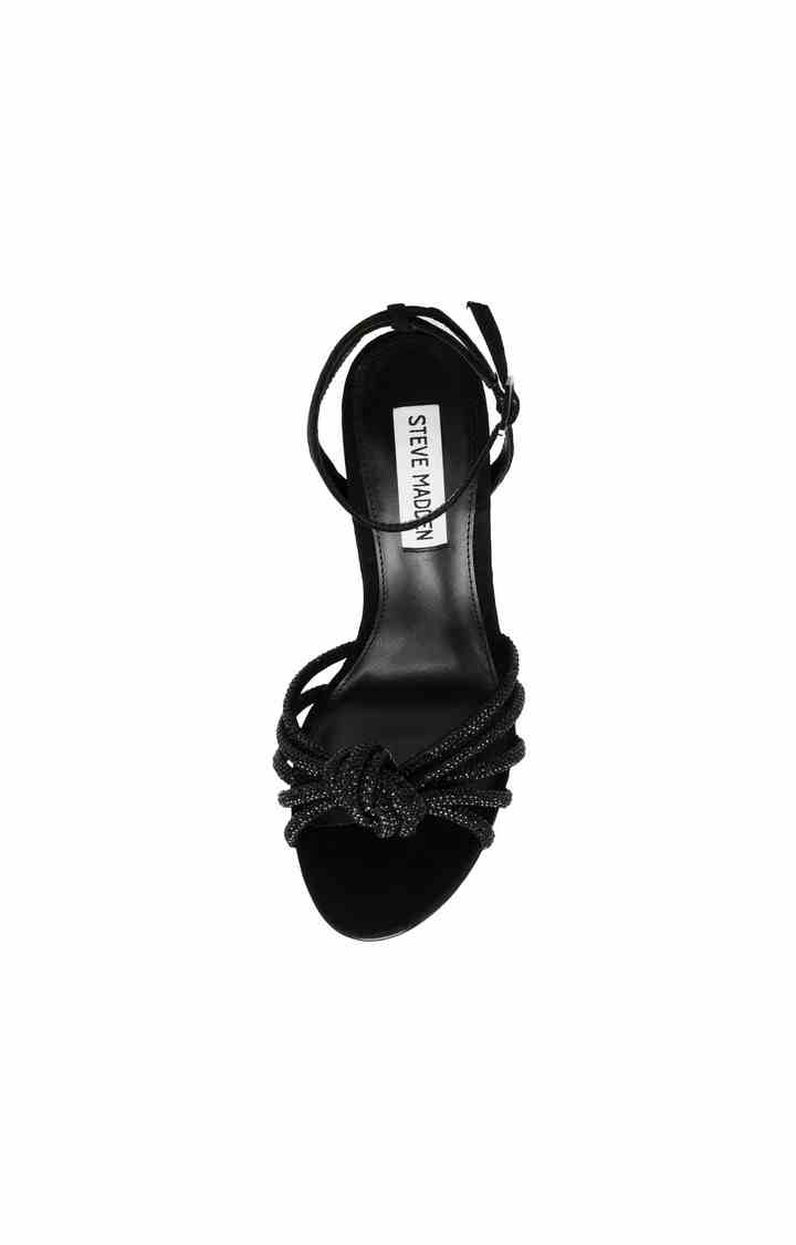Bedazzle Black Heel Sandals