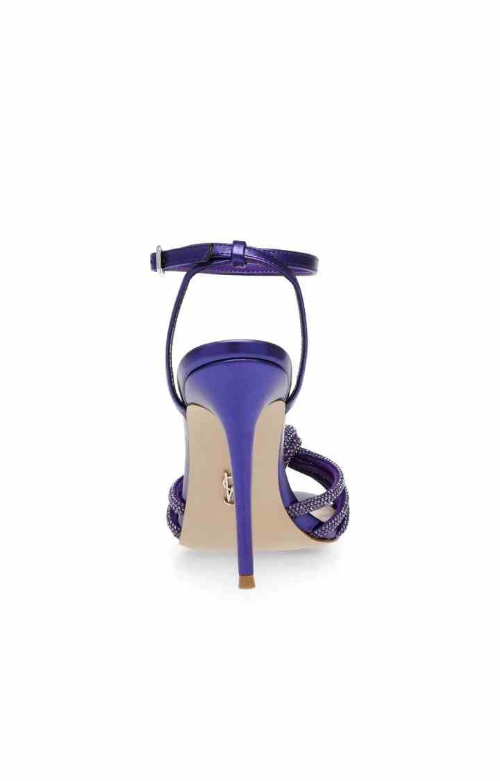 Bedazzle Purple Heel Sandals