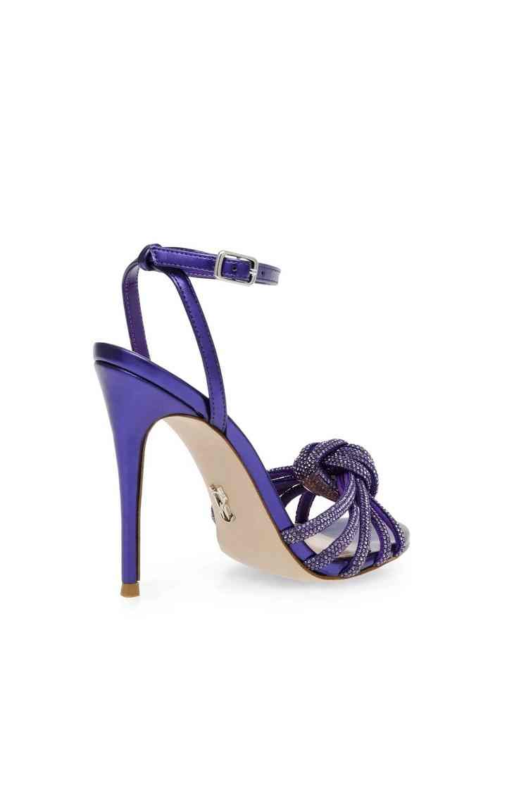 Bedazzle Purple Heel Sandals