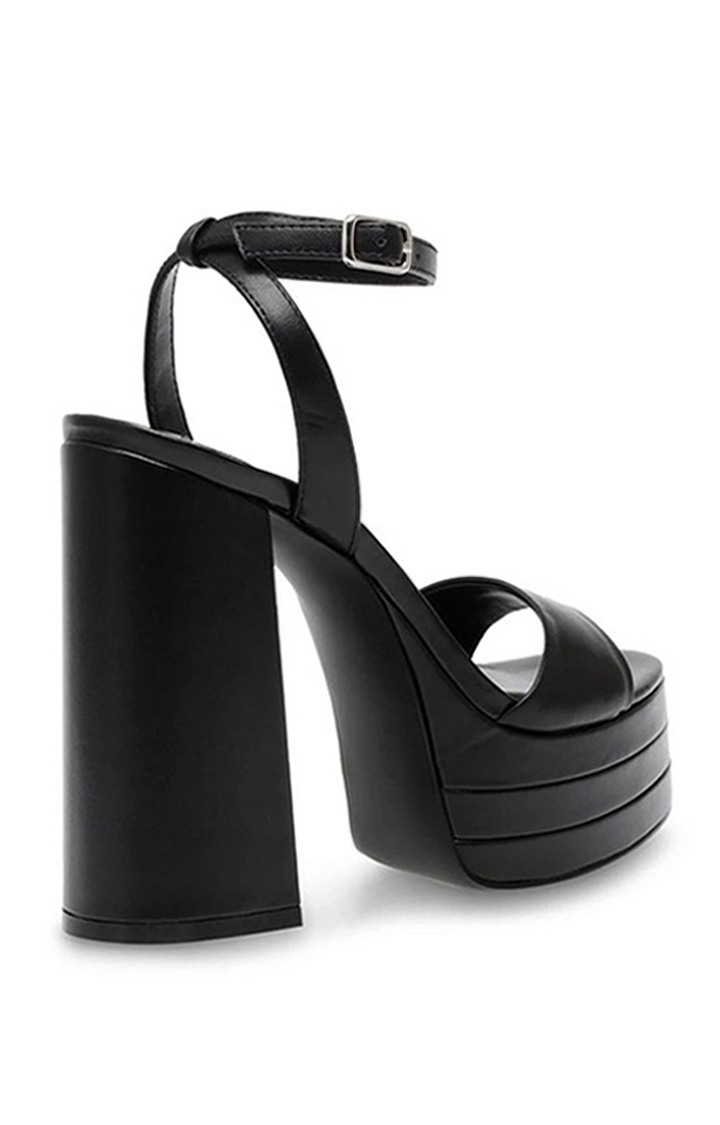 Timely Black Heel Sandals