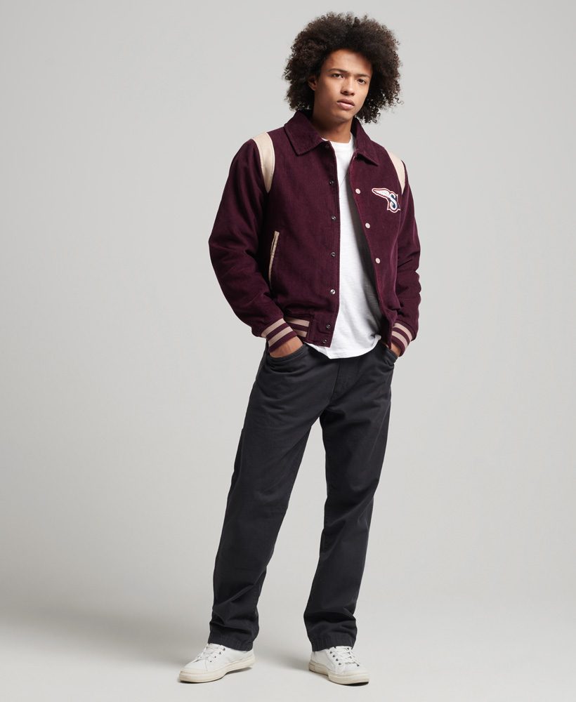 VINTAGE VARSITY CORD MEN S MULTI BOMBER JACKET