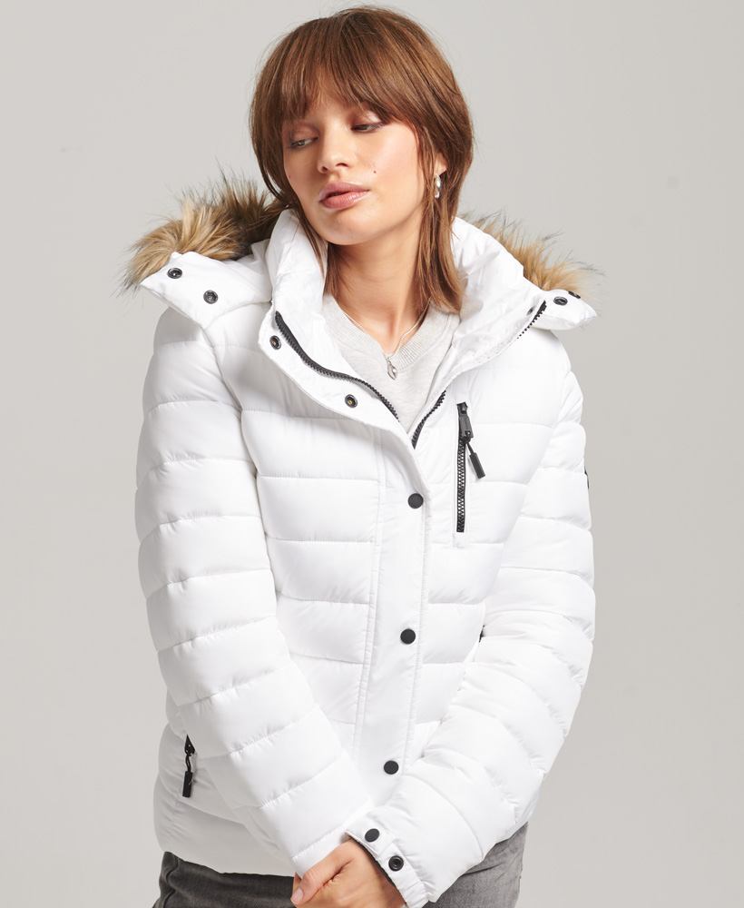 CLASSIC FAUX FUR FUJI JACKET WOMEN S WHITE JACKET