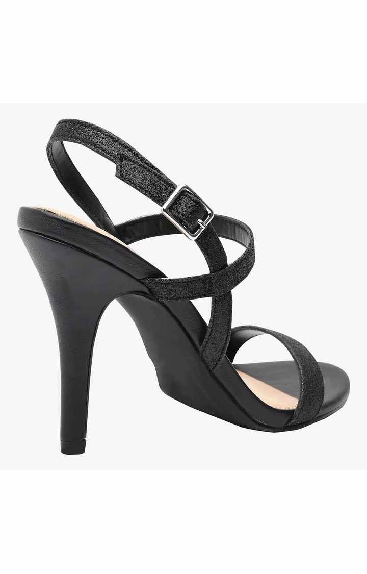 Isla Black Heel Sandals