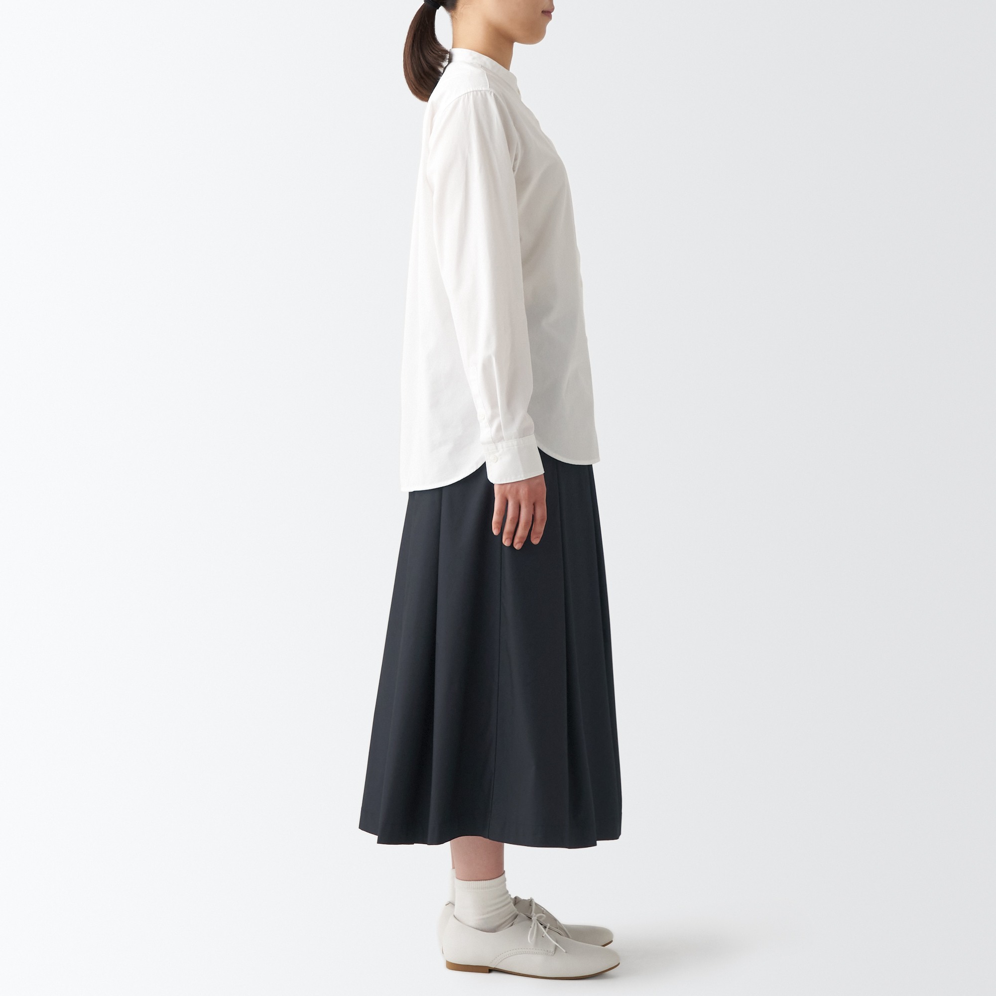 MUJI | Stretch high density Tuck  skirt