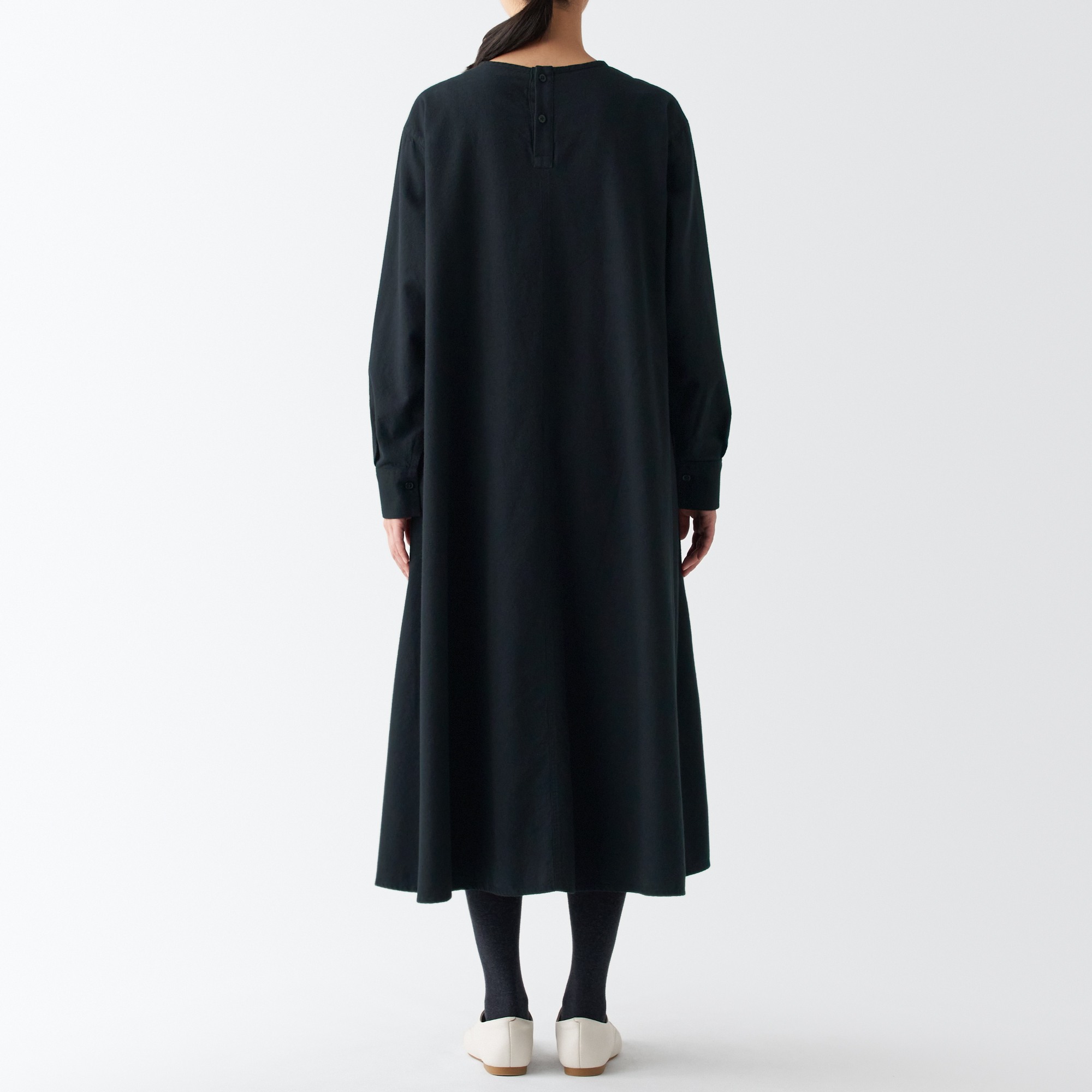 Yak Blend Cotton Long sleeve One piece dress