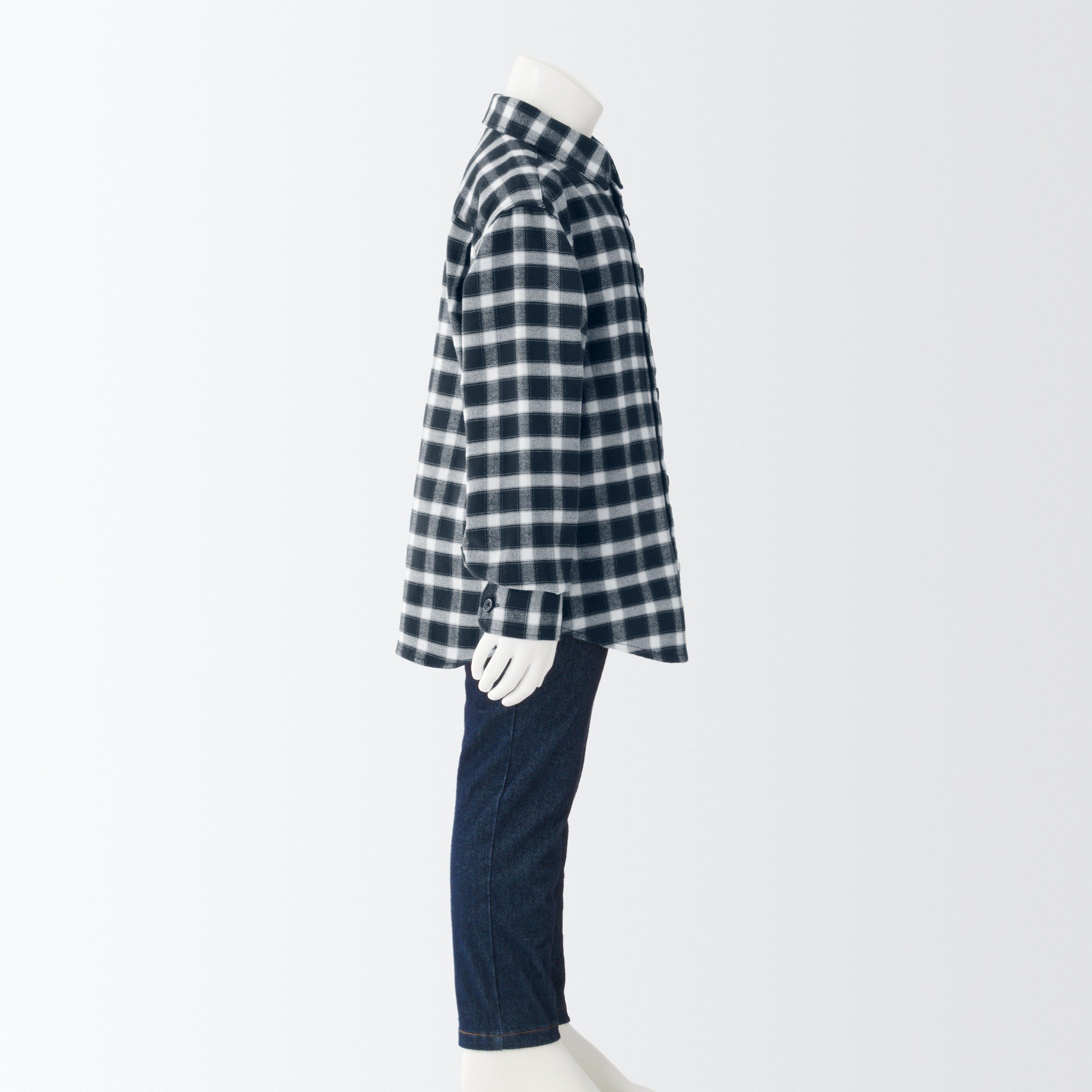 Flannel regular collar shirt (Kids)