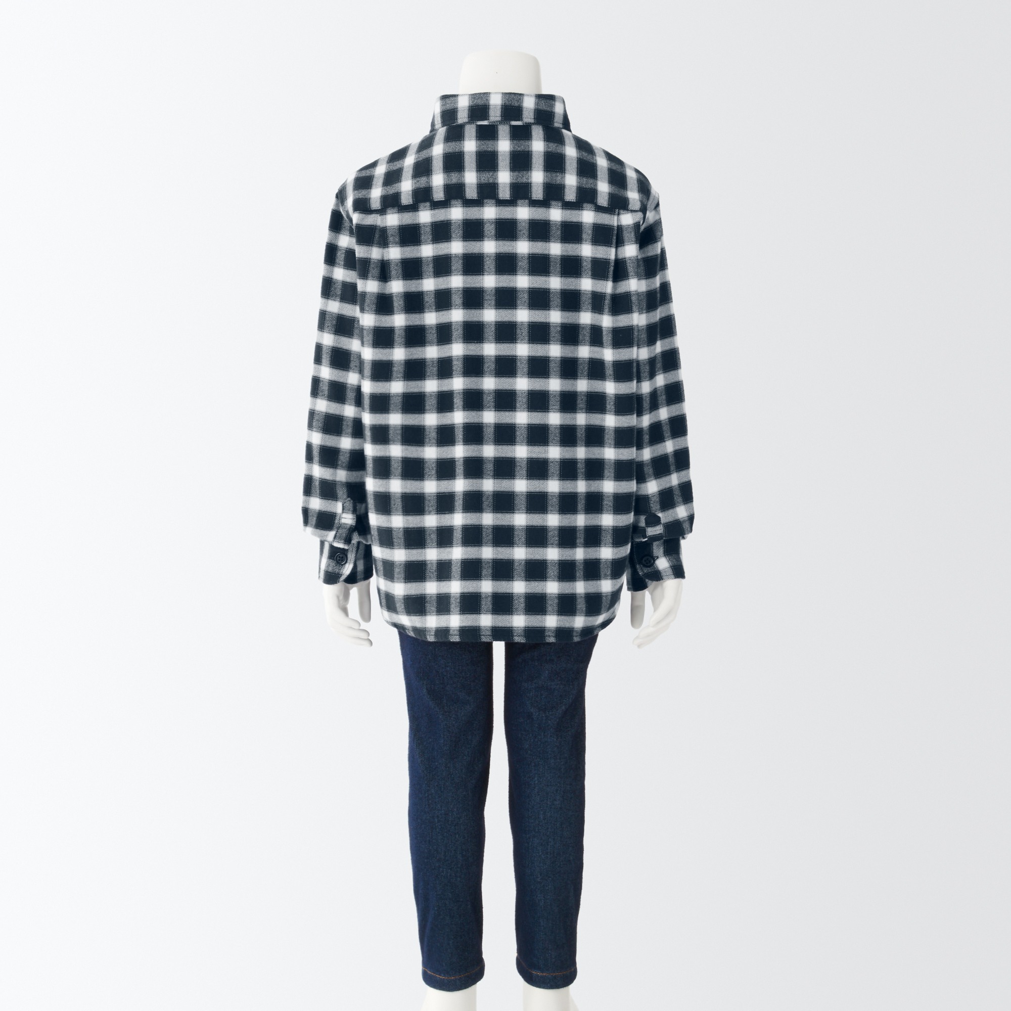 Flannel regular collar shirt (Kids)