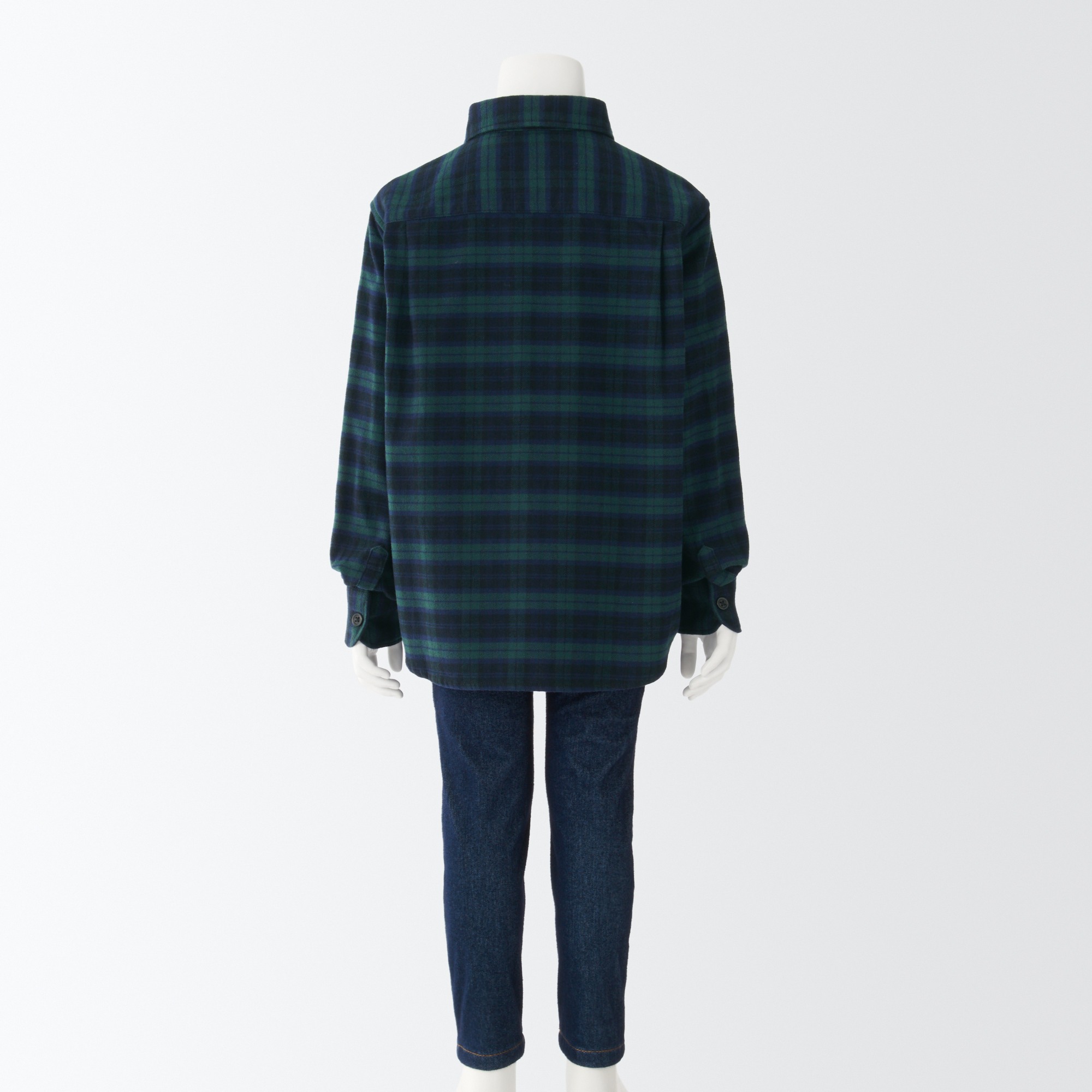 Flannel regular collar shirt (Kids)