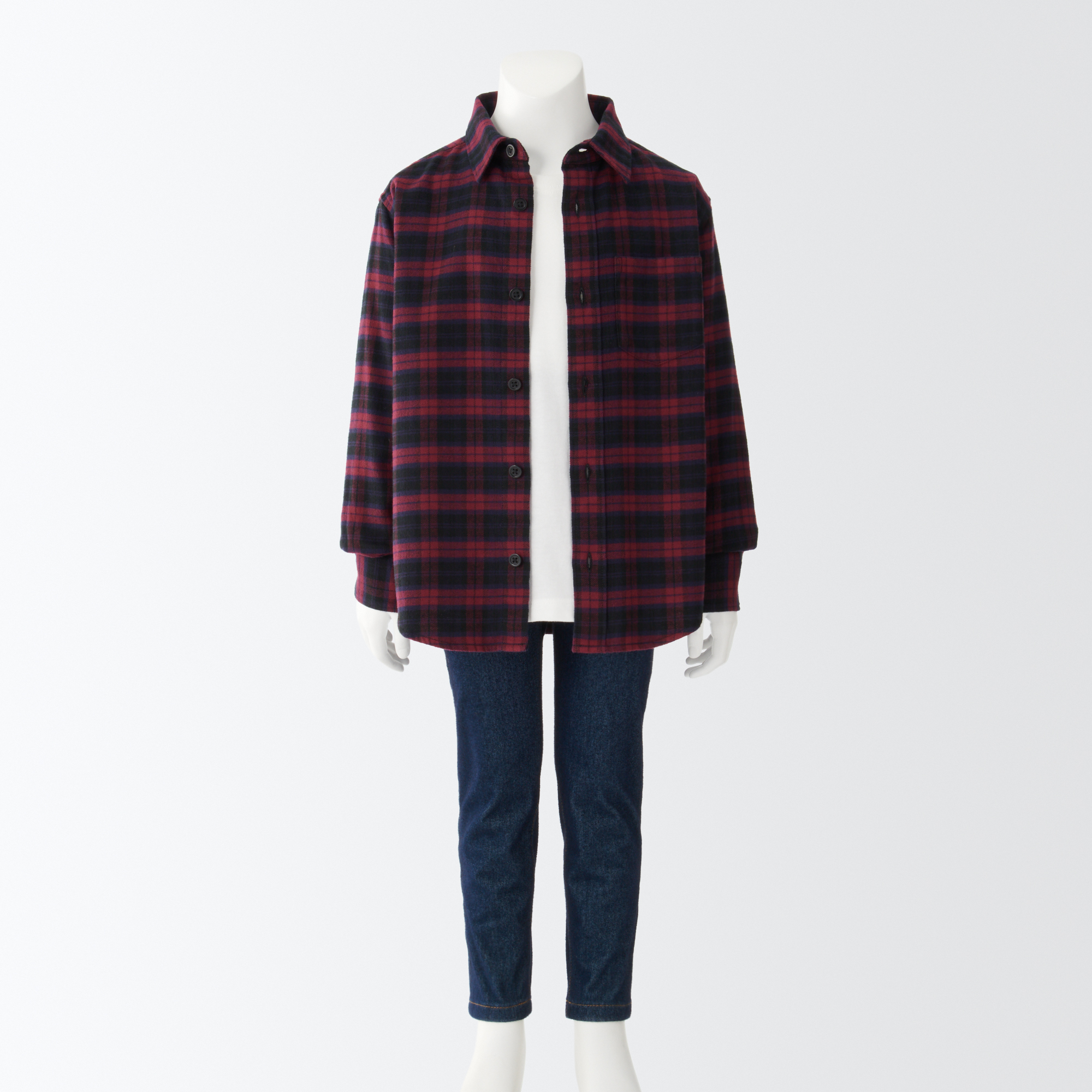 Flannel regular collar shirt (Kids)