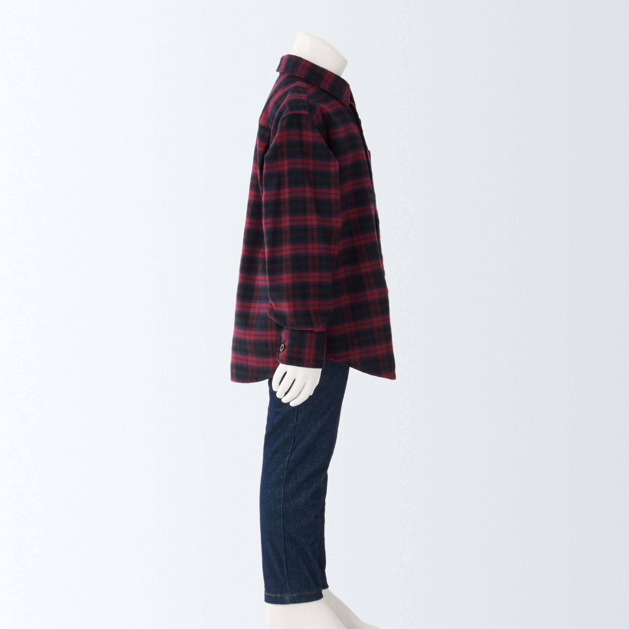 Flannel regular collar shirt (Kids)