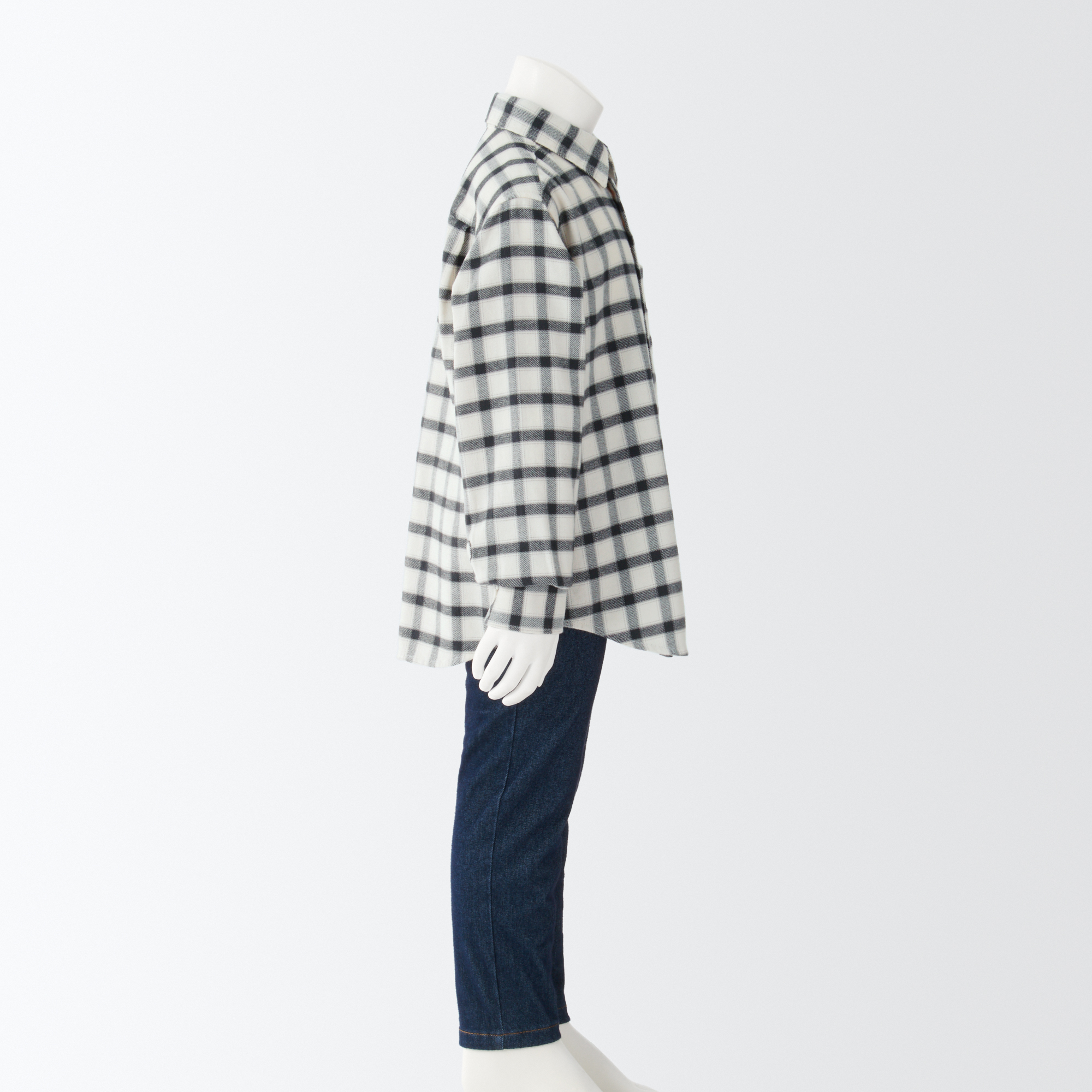 Flannel regular collar shirt (Kids)