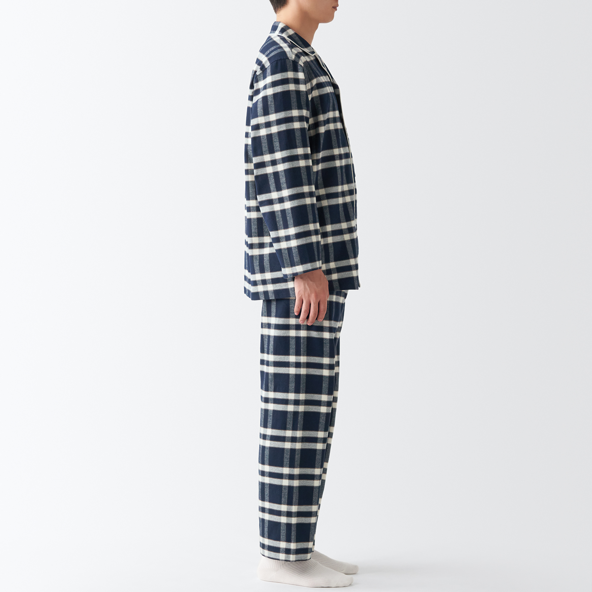 Side Seamless flannel Pajamas