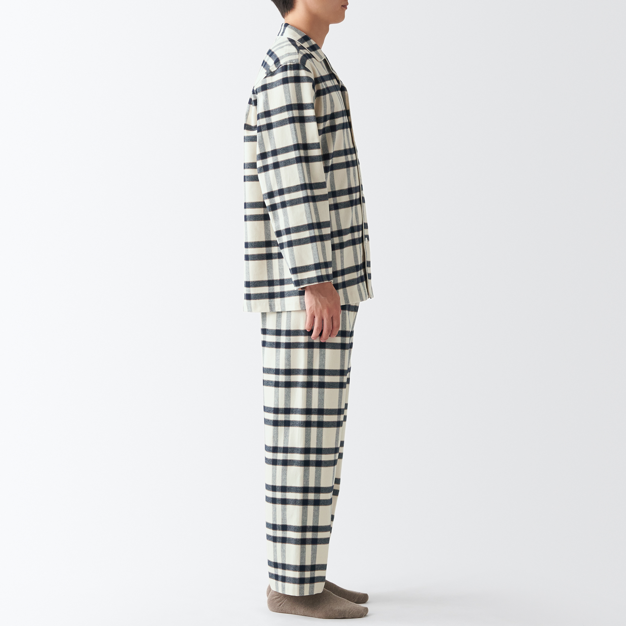 Side Seamless flannel Pajamas