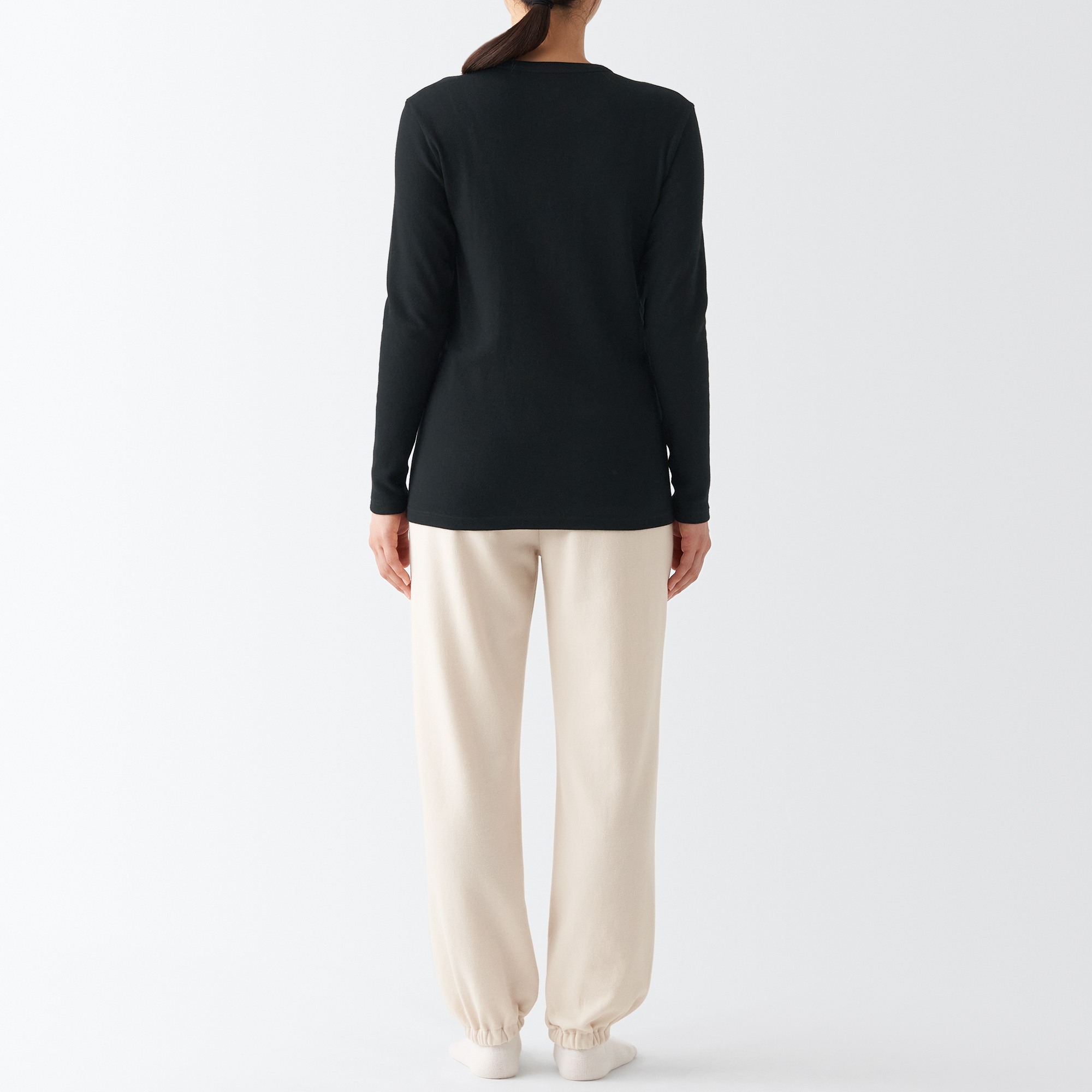 MUJI | Warm, thick cotton Long Sleeve T-shirt
