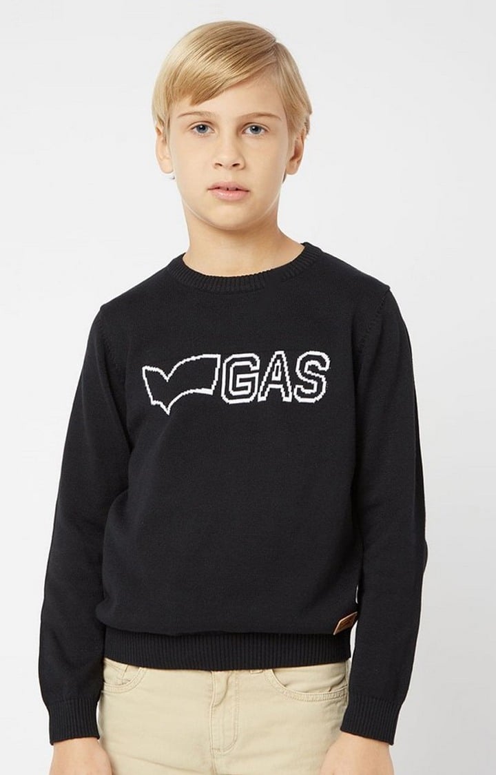 GAS | Brand Pattern Crew-Neck Sweater