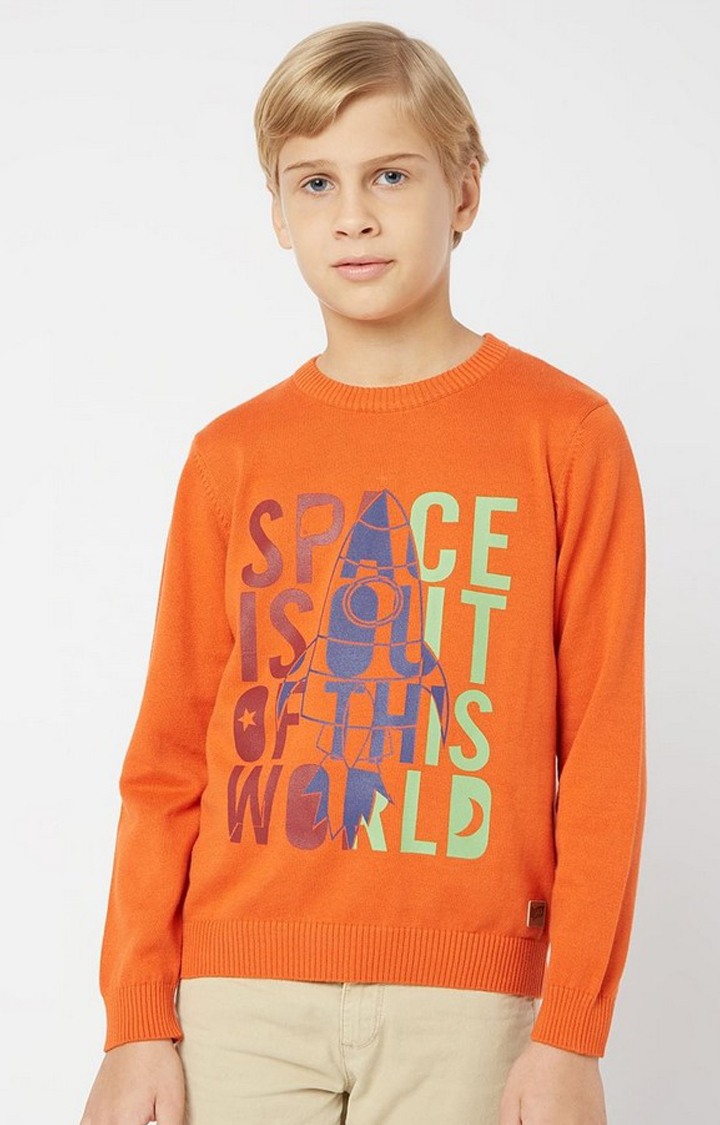 GAS | Typographic Print Crew-Neck Sweater