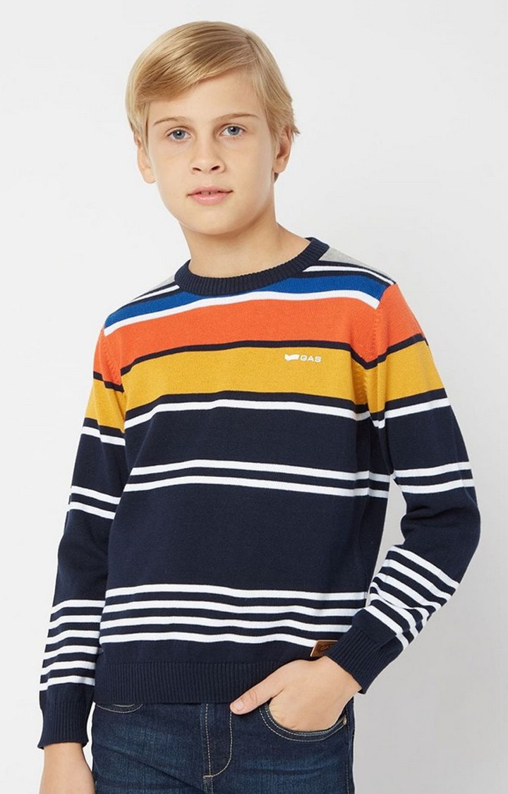 GAS | Striped Crew-Neck Sweater