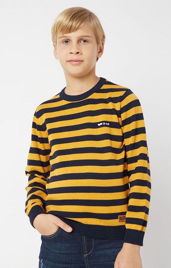 GAS | Striped Crew-Neck Sweater