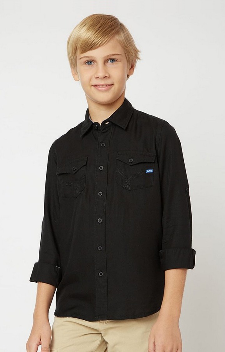 GAS | Kant Jet Black Slim Fit Shirt