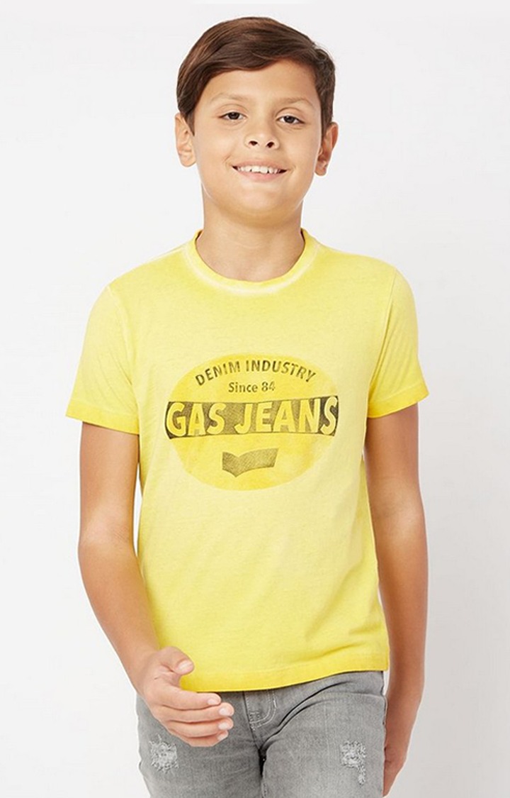 GAS | Scuba Logo Spray Slim Fit Round-Neck T-Shirt