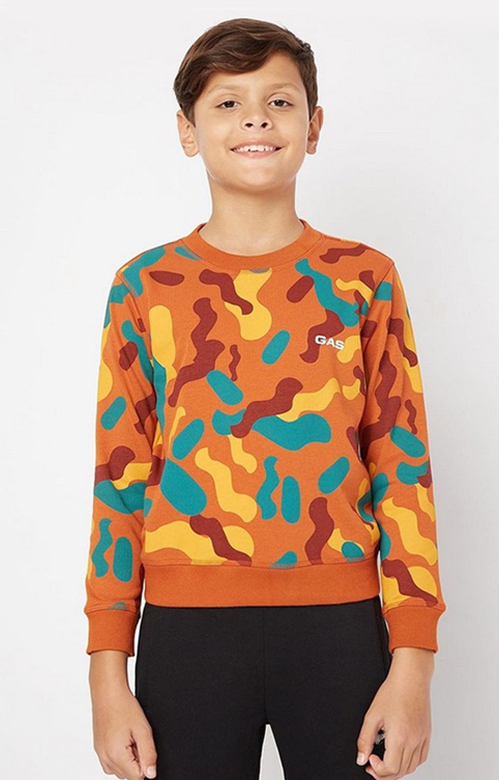 GAS | Devin Printed Crew-Neck Sweatshirt