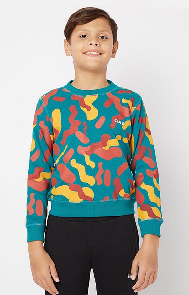 GAS | Devin Printed Crew-Neck Sweatshirt