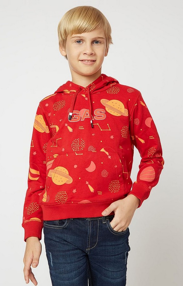 GAS | Sven Printed Hoodie with Kangaroo Pocket