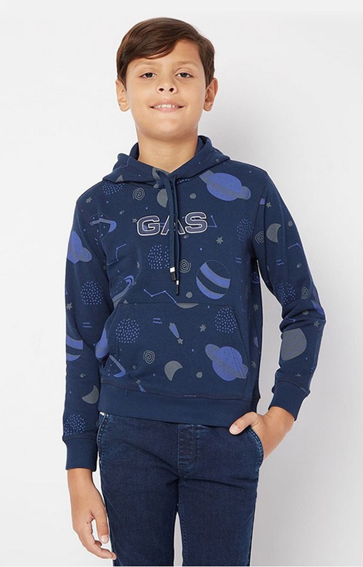 GAS | Sven Printed Hoodie with Kangaroo Pocket