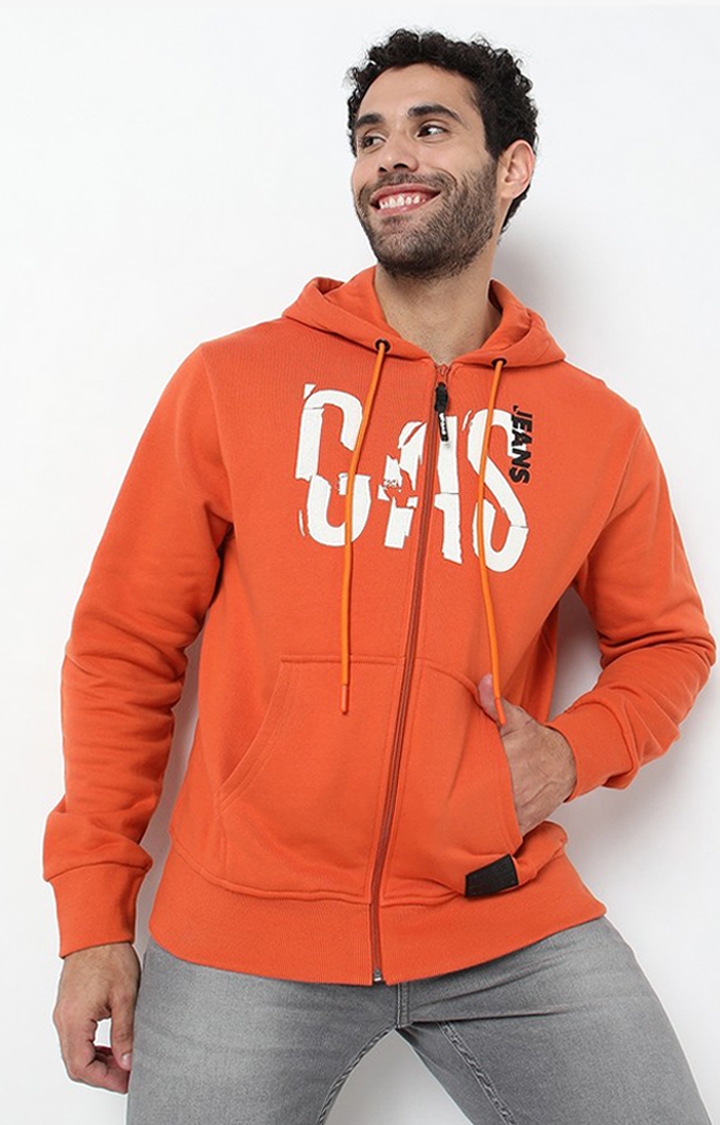 GAS | Vince Tex Apricot Orange Cotton Sweatshirt